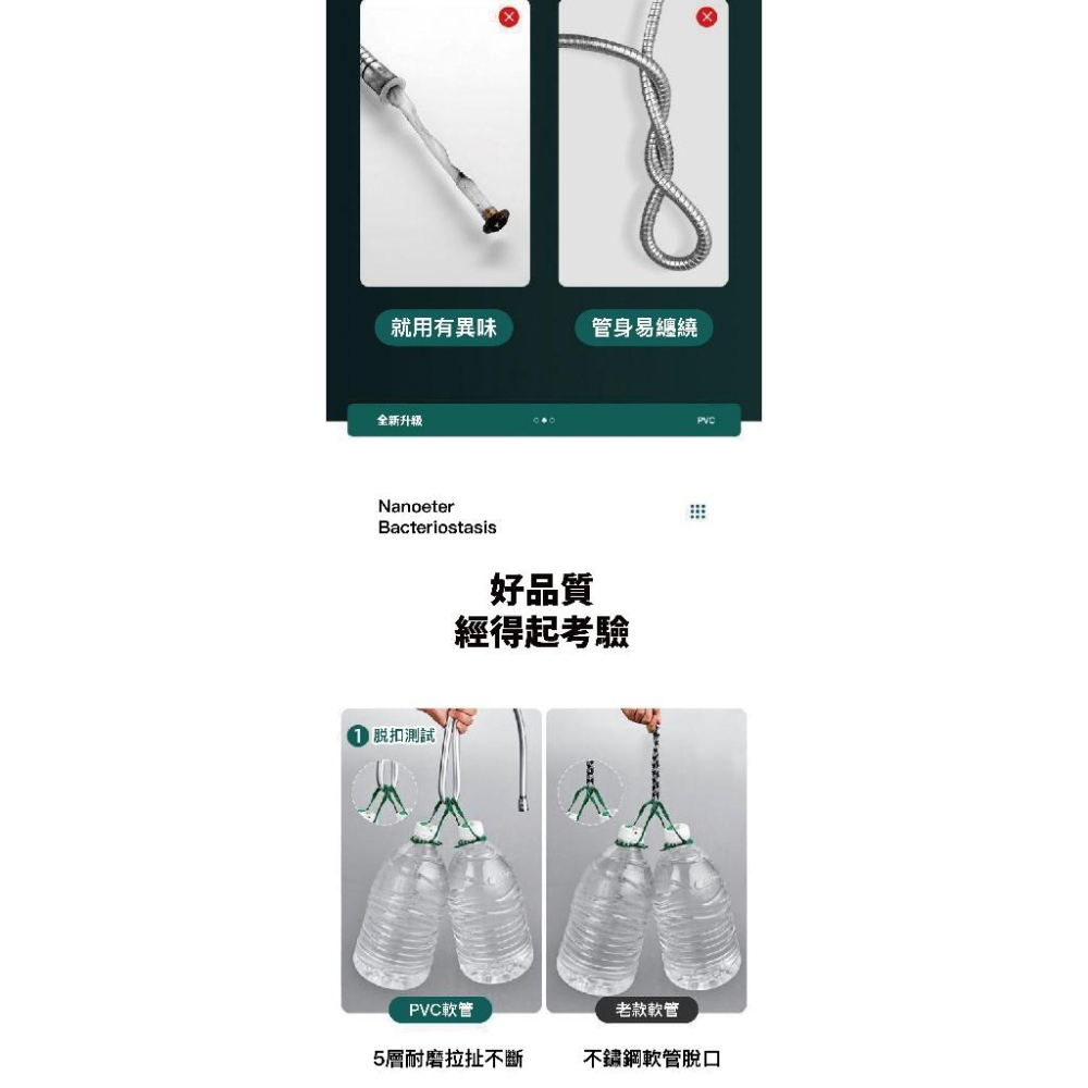【現貨】五層防爆軟管 蓮蓬頭 軟管 1.5米/2米 淋浴蓮蓬頭管子 不銹鋼 銀色 花灑軟管 淋浴噴頭 馬桶噴槍 噴槍軟管-細節圖5
