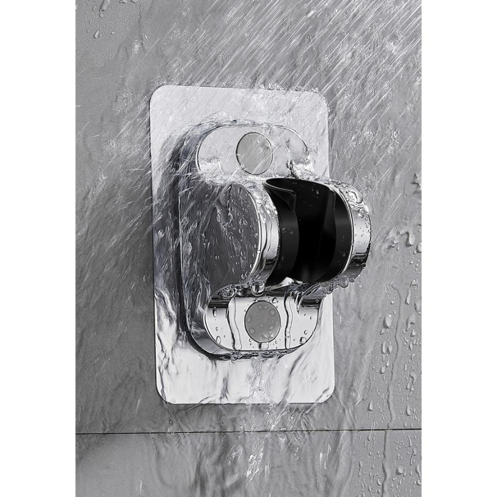 【現貨】壁貼式 蓮蓬頭座 無痕花灑支架 免釘 支架 蓮蓬頭支架 蓮蓬頭架 免打孔 花灑 底座 自由調節-細節圖2