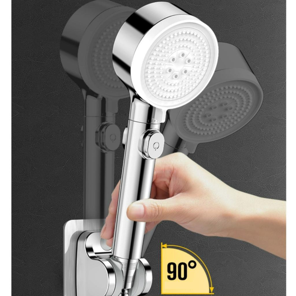 【現貨】壁貼式 蓮蓬頭座 無痕花灑支架 免釘 支架 蓮蓬頭支架 蓮蓬頭架 免打孔 花灑 底座 自由調節-細節圖3