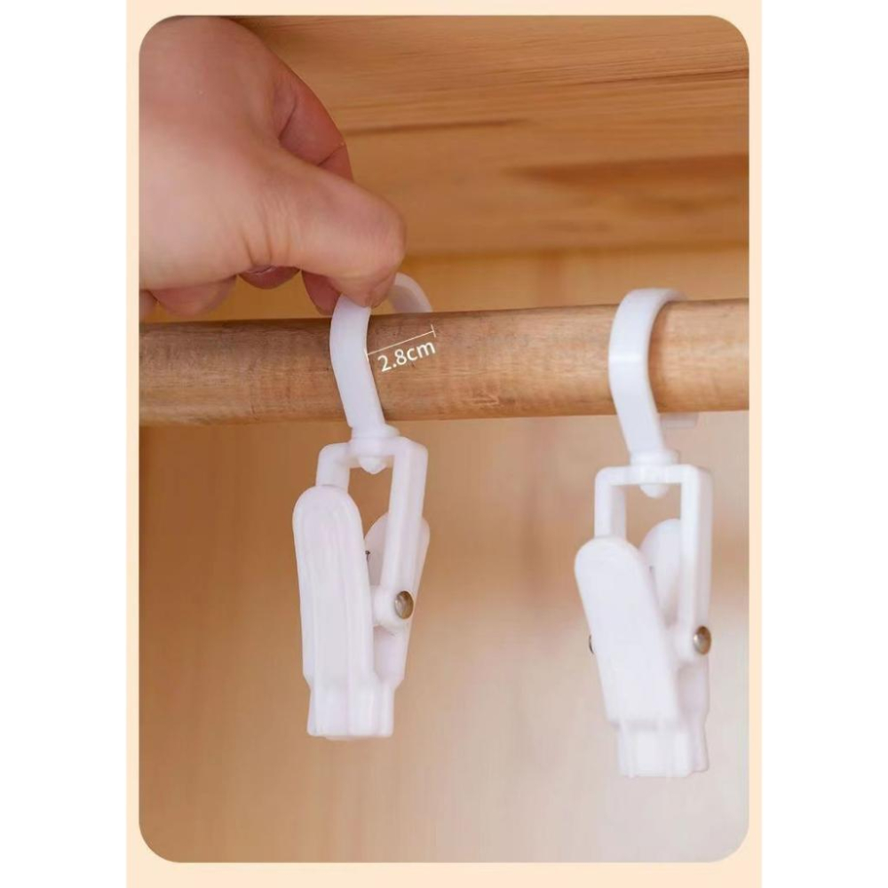 【現貨】多功能旋轉掛勾 衣帽夾 帽子收納夾 掛勾 帽子 棒球帽掛架 衣櫥收納夾 掛勾夾 掛鈎夾 掛夾 萬用夾 小物收納夾-細節圖4