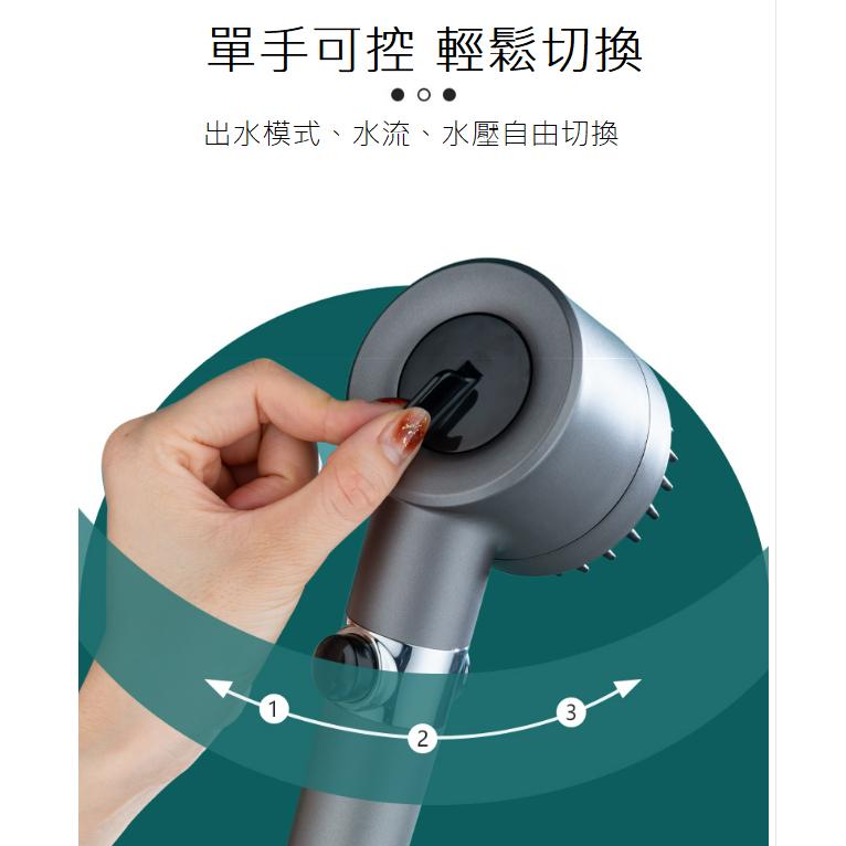 【現貨】強力增壓蓮蓬頭 加壓蓮蓬頭 質感花灑 一鍵止水 淋浴加壓蓮蓬套組 黑色蓮蓬頭 浴室手持按摩花灑 戴噴頭 淋浴噴槍-細節圖2