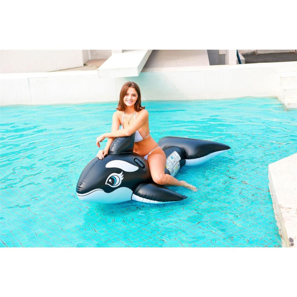 【現貨】海豚坐騎 鯨魚浮排 充氣玩具 泳圈 浮板 泳池 遊戲道具 水上活動 充氣泳圈 鯊魚造型泳圈 充氣娃娃 派對必備-細節圖2