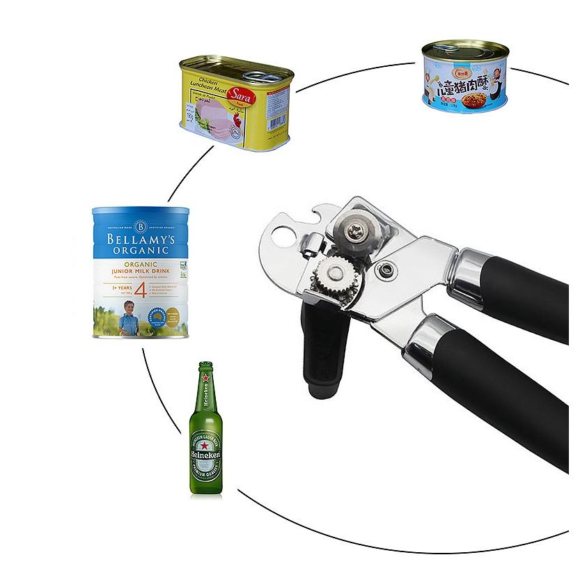 【現貨】三合一 不鏽鋼 開罐器 省力開瓶器 安全又實用 開罐頭刀 不銹鋼開罐器 禮品 禮物 贈品  開罐刀 旋轉開罐器-細節圖2