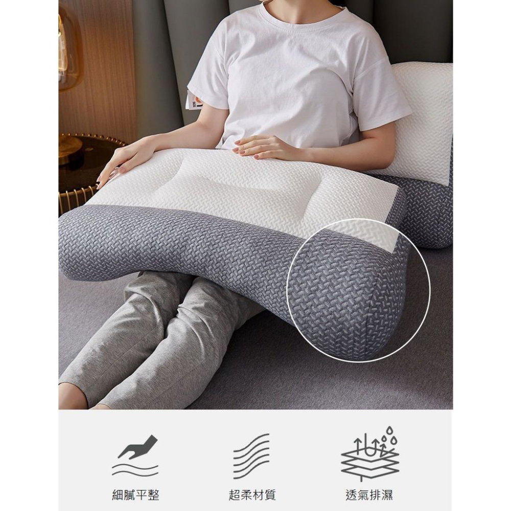 【現貨】大豆纖維護頸枕頭 日本頸椎牽引 助眠枕 按摩枕頭 頸椎按摩枕 反牽引修復頸椎枕 頸椎矯正枕 頸椎保健 頸椎枕-細節圖2