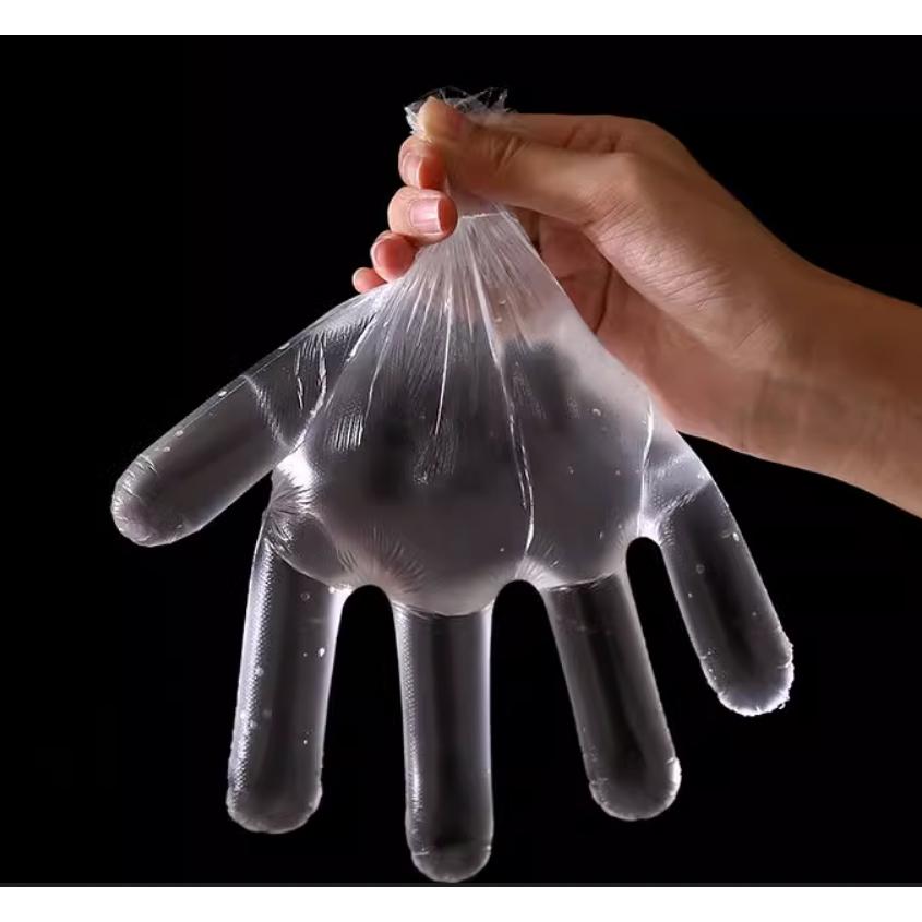 【現貨】一次性手套 透明手套 拋棄式手套 塑膠手套 手扒雞手套 PE手套 衛生手套 丟棄式手套 美容美髮套 染髮手套-細節圖3