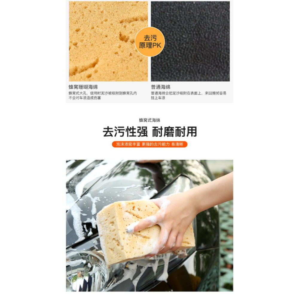【現貨】加厚 蜂窩海綿 洗車綿 發泡綿 蜂窩海綿 打蠟 清潔 海綿 洗車海綿 蜂巢海綿 珊瑚洗車海綿 汽車美容 海藻綿-細節圖3