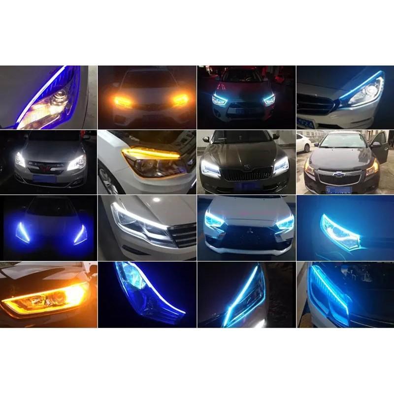 【現貨】超薄LED日行燈條 方向燈 流水燈 啟動掃描款 導光條 跑馬流水燈 汽車改裝方向燈 淚眼燈 流光轉向日行燈 機車-細節圖3