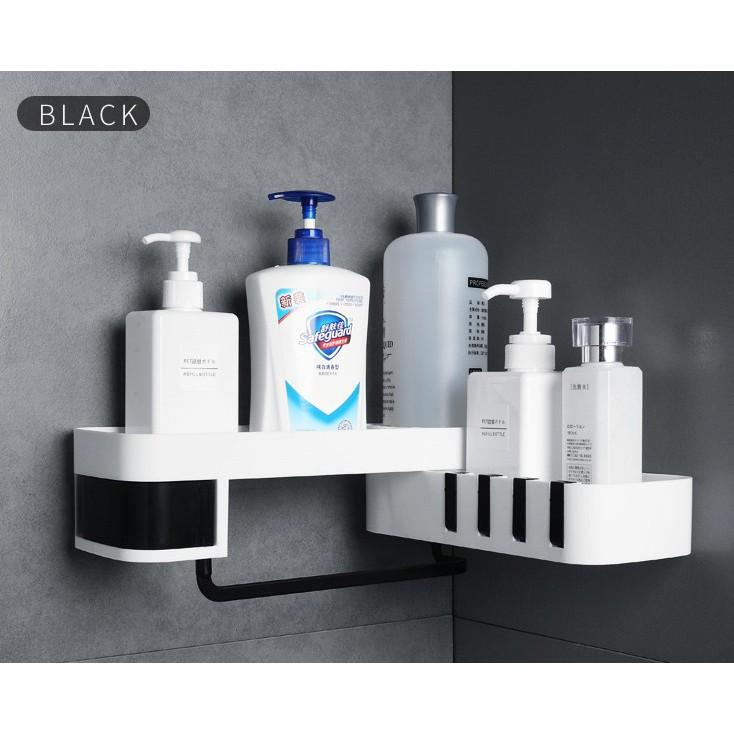 【現貨】多功能無痕旋轉置物架 免打孔免鑽洞 洗手間收納架 旋轉洗漱架 沐浴乳收納 牆角置物 轉角收納 廁所浴室洗手間-細節圖2