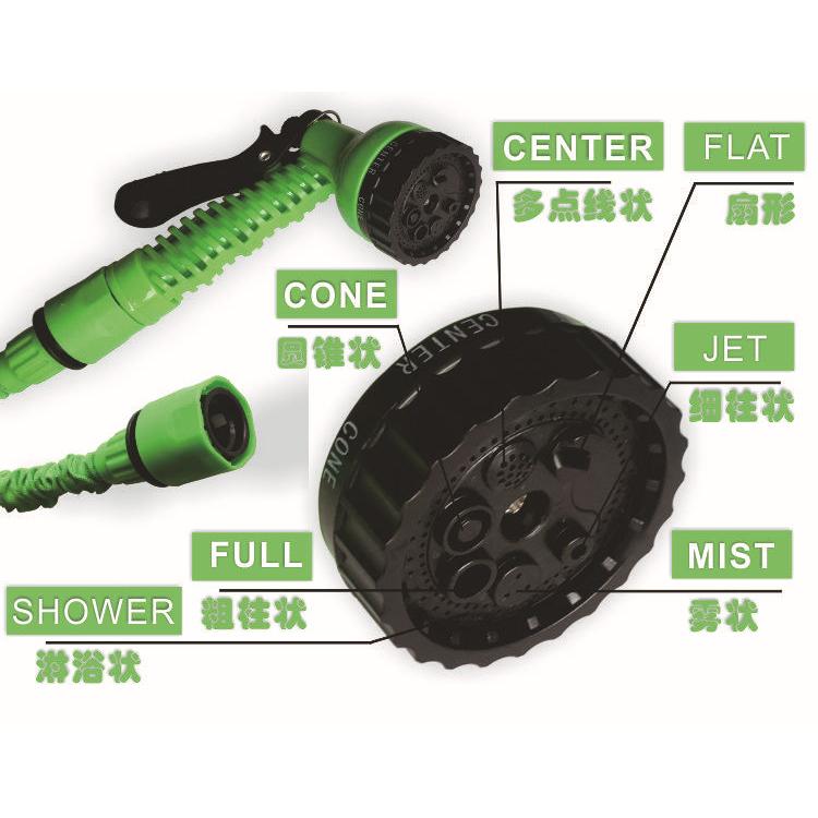 【現貨】伸縮水管 3倍伸縮力 增壓洗車彈性水管 萬用清潔 神奇7.5/30米 可調整出水模式 高壓彈力 園藝澆花陽台灑水-細節圖5