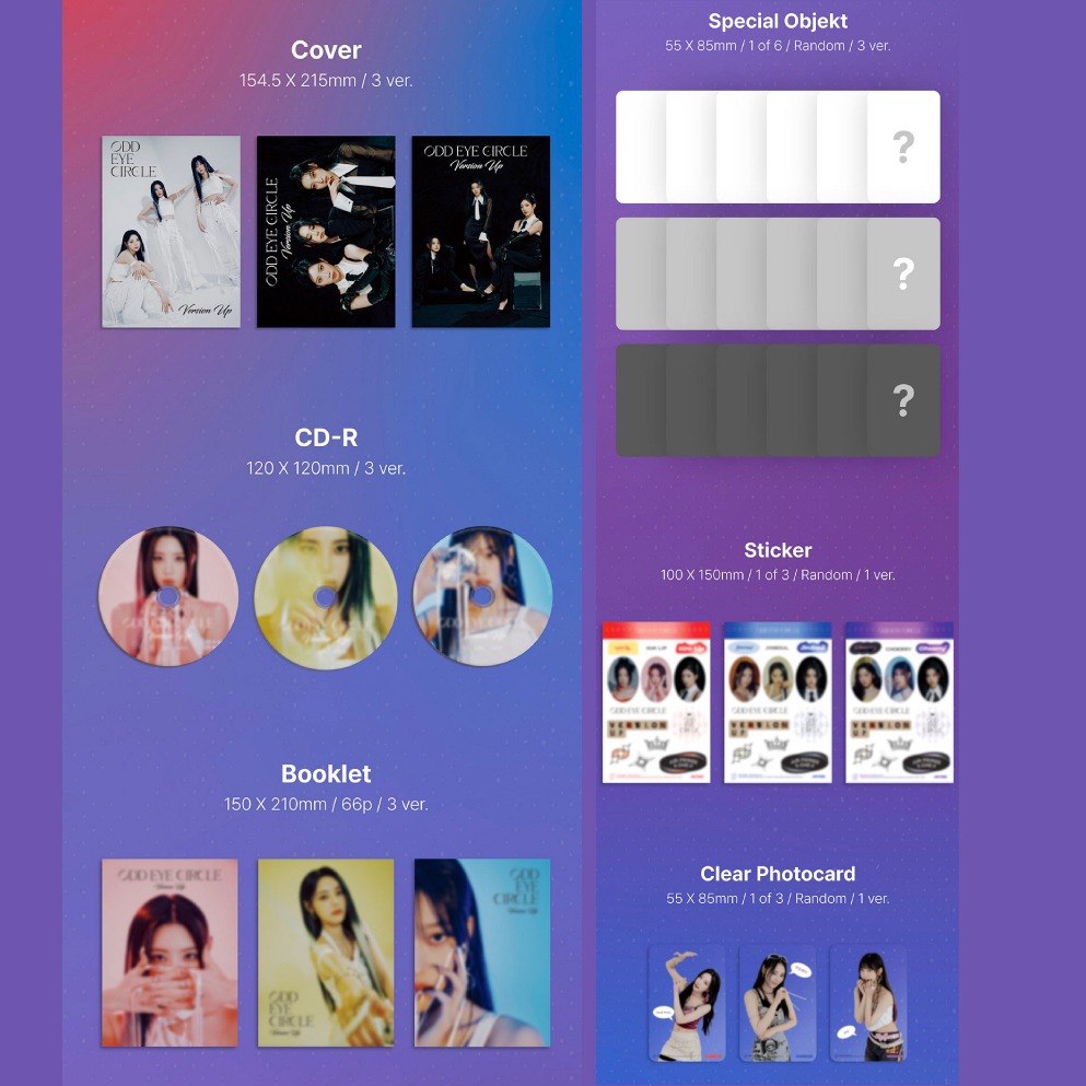 微音樂💃ODD EYE CIRCLE（LOONA）- VERSION UP (MINI ALBUM) 迷你專輯-細節圖2