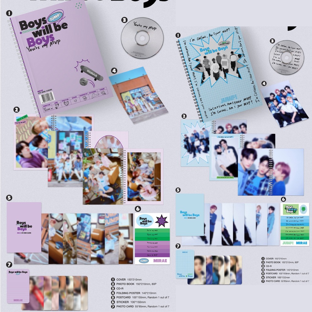 微音樂💃預購 MIRAE - BOYS WILL BE BOYS ( 5TH MINI ALBUM ) 迷你五輯-細節圖2