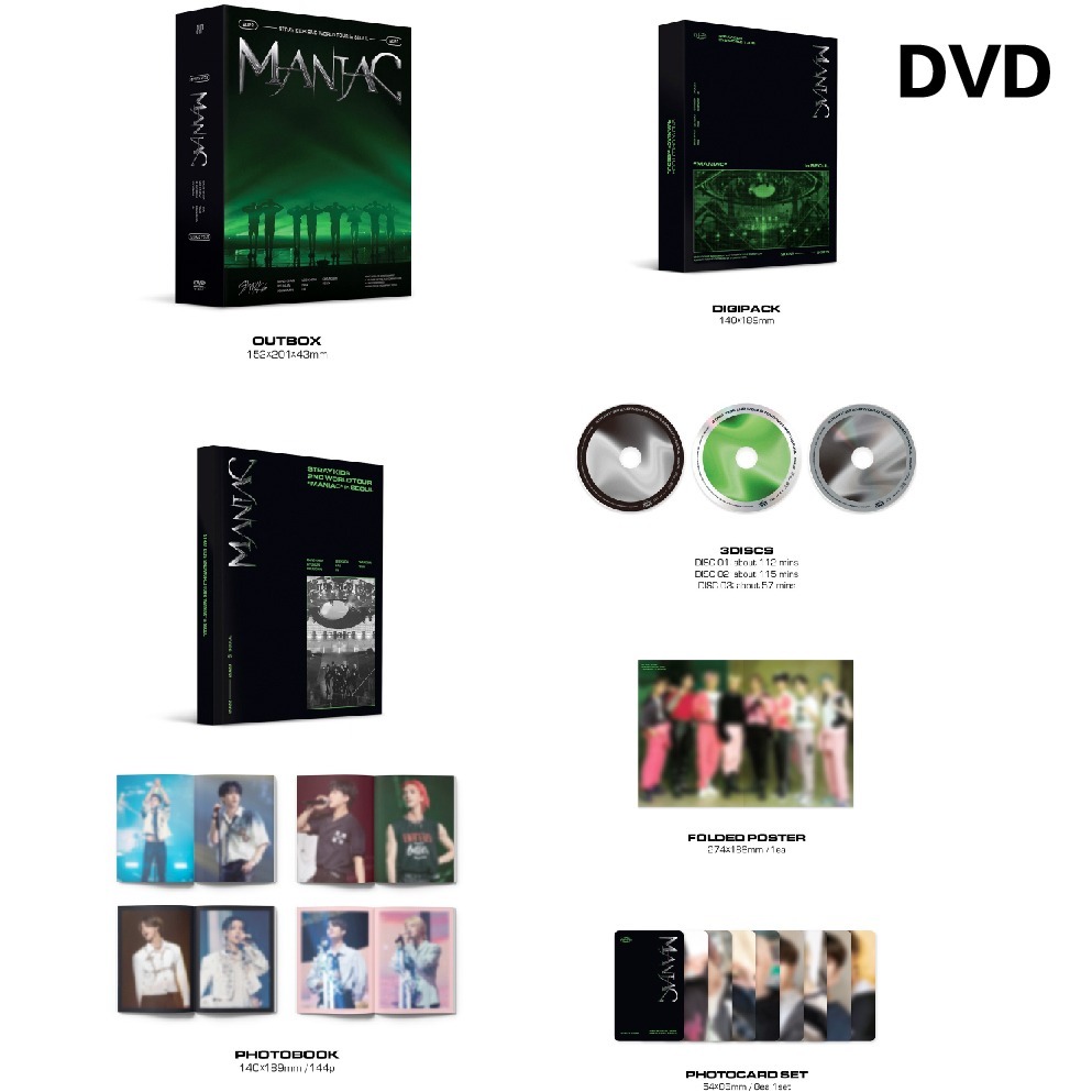 微音樂💃韓國缺貨 STRAY KIDS - 2ND WORLD TOUR [MANIAC] DVD 藍光-細節圖2