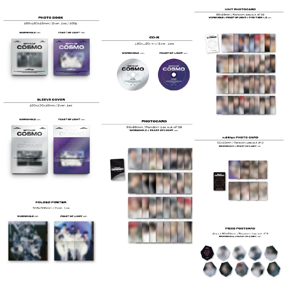 微音樂💃預購 N.SSIGN - DEBUT ALBUM : BIRTH OF COSMO 出道專輯-細節圖3