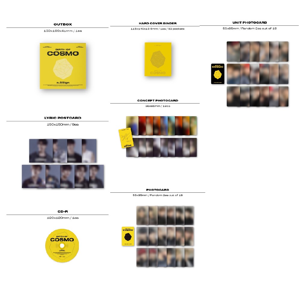 微音樂💃預購 N.SSIGN - DEBUT ALBUM : BIRTH OF COSMO 出道專輯-細節圖4
