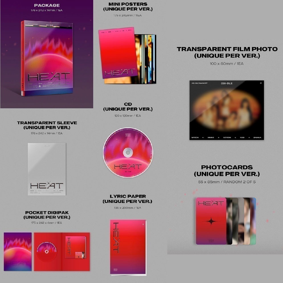 微音樂💃韓國斷貨 (G)I-DLE - HEAT (SPECIAL ALBUM) 特別專輯-細節圖2