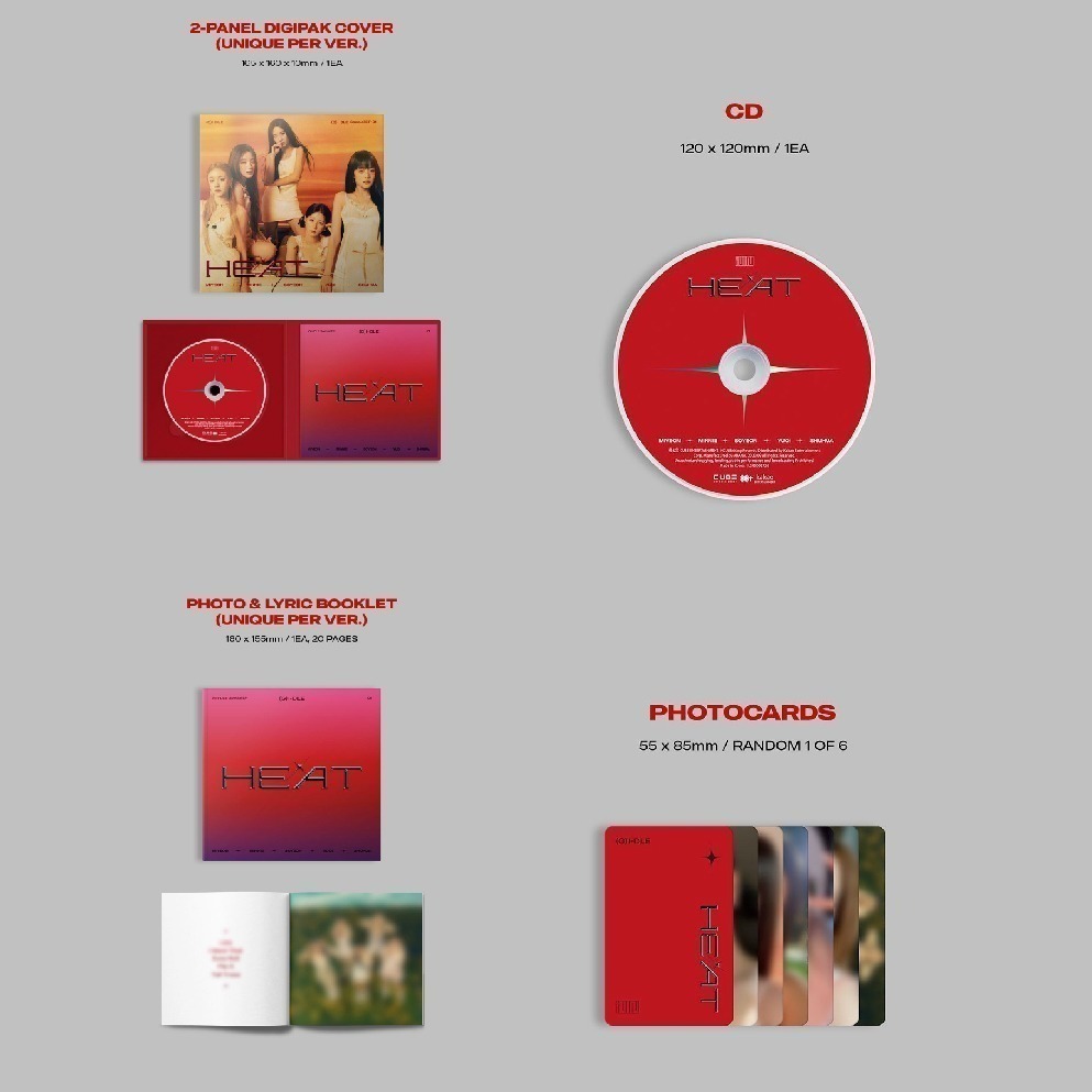 微音樂💃韓國斷貨 (G)I-DLE - HEAT (SPECIAL ALBUM) 特別專輯-細節圖4