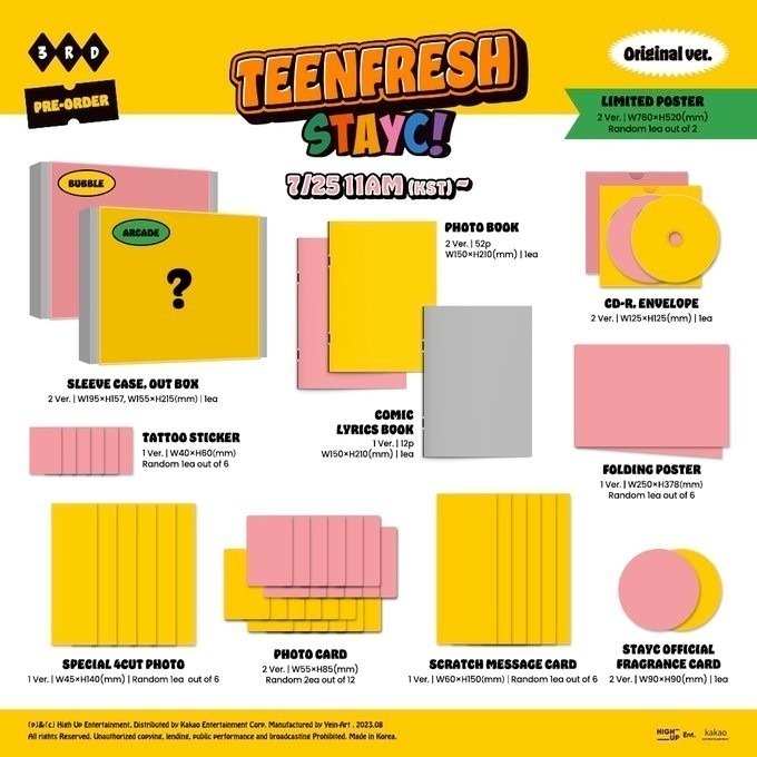 微音樂💃通路特典 STAYC - TEENFRESH ( 3RD MINI ALBUM ) 迷你三輯-細節圖2