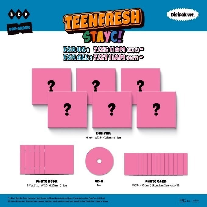 微音樂💃通路特典 STAYC - TEENFRESH ( 3RD MINI ALBUM ) 迷你三輯-細節圖3
