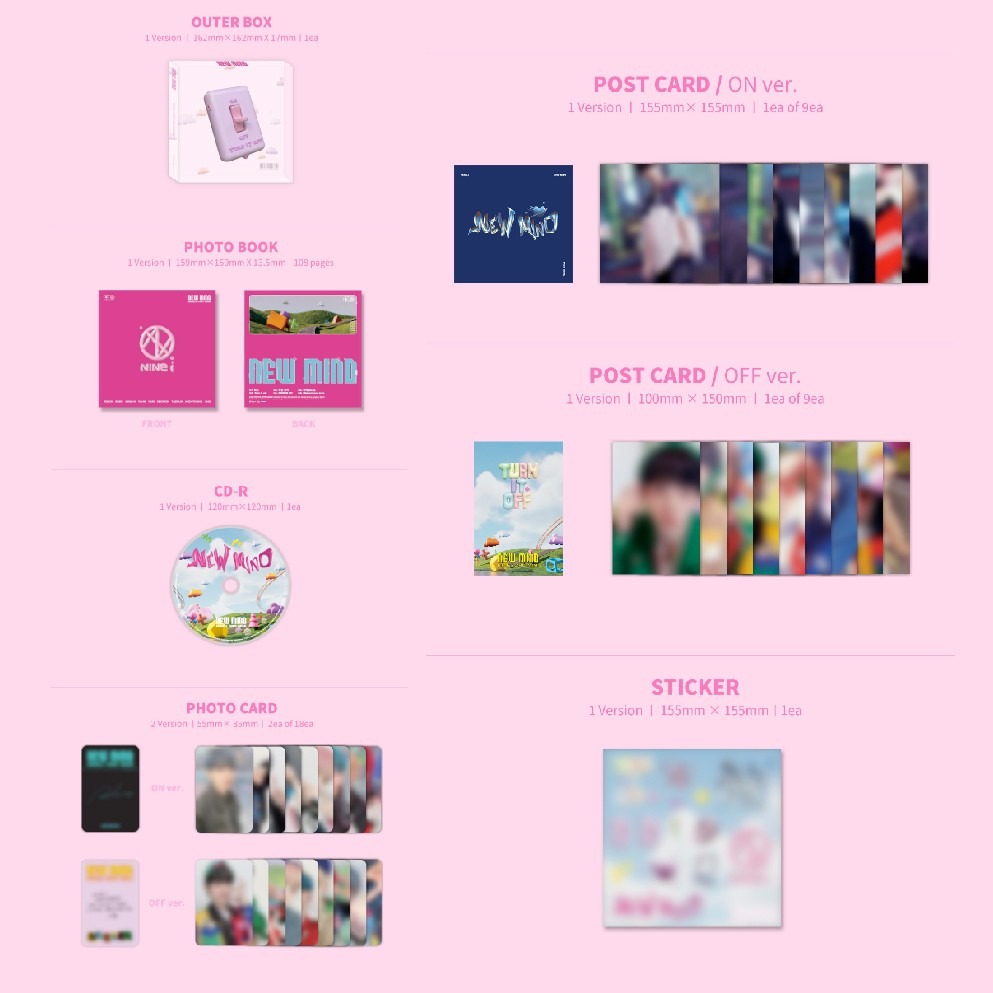微音樂💃預購 NINE.I - NEW MIND (3RD MINI ALBUM) 迷你三輯-細節圖2