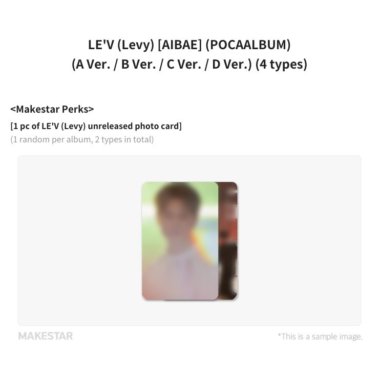 微音樂💃通路特典 王子浩 LE＇V - A.I.BAE [POCAALBUM]-細節圖3