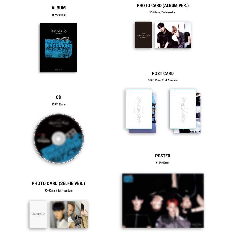 微音樂💃預購 BZ-BOYS - OUTLAW（1ST MINI ALBUM）迷你一輯-細節圖2