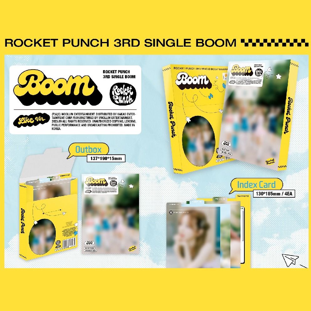 微音樂💃預購 ROCKET PUNCH - BOOM (3RD SINGLE ALBUM) 單曲三輯-細節圖2