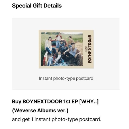 微音樂💃預購/通路特典*WVS專輯* BOYNEXTDOOR - WHY... ( 1ST EP ) 單曲EP一輯-細節圖3