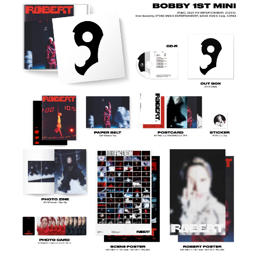 微音樂💃預購 金知元 BOBBY (IKON) - ROBERT ( 1ST MINI ALBUM ) 迷你一輯-細節圖2