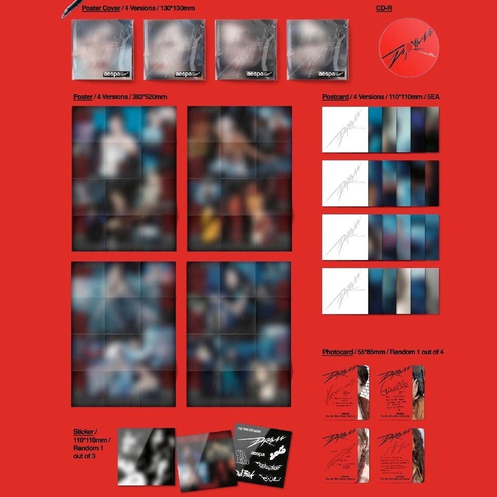 微音樂💃部分有貨 AESPA - 4TH MINI ALBUM [DRAMA] 迷你四輯-細節圖2
