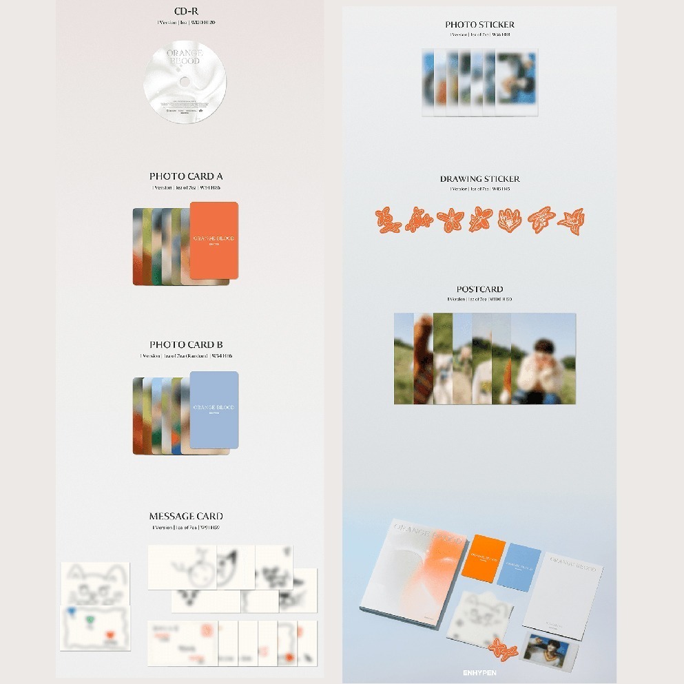 微音樂💃部分現貨 ENHYPEN - ORANGE BLOOD ( MINI ALBUM ) 迷你專輯-細節圖5
