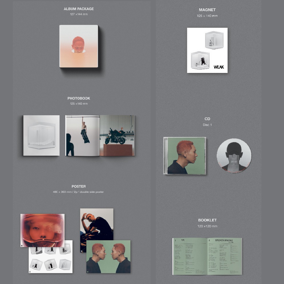 微音樂💃代購 LOCO - WEAK ( 2ND ALBUM ) 第二張專輯-細節圖2