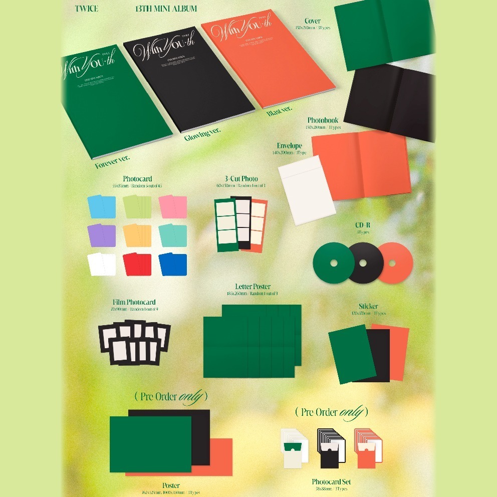 微音樂💃預購/各大通路特典*可參加親簽抽獎  TWICE - WITH YOU-TH迷你十三輯-細節圖2