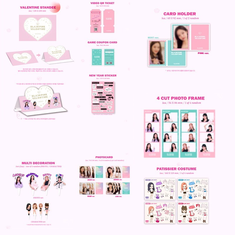 微音樂💃預購/可參加抽獎FUNKO公仔套組 BLACKPINK -THE GAME PHOTOCARD 情人節小卡組-細節圖2