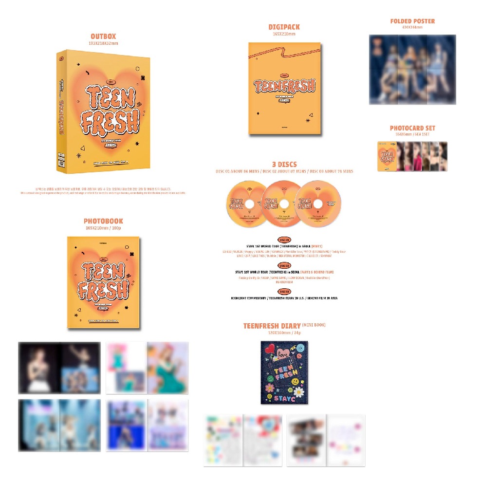 微音樂💃預購截止3.10  STAYC - 1ST WORLD TOUR [TEENFRESH] DVD QR演唱會-細節圖2