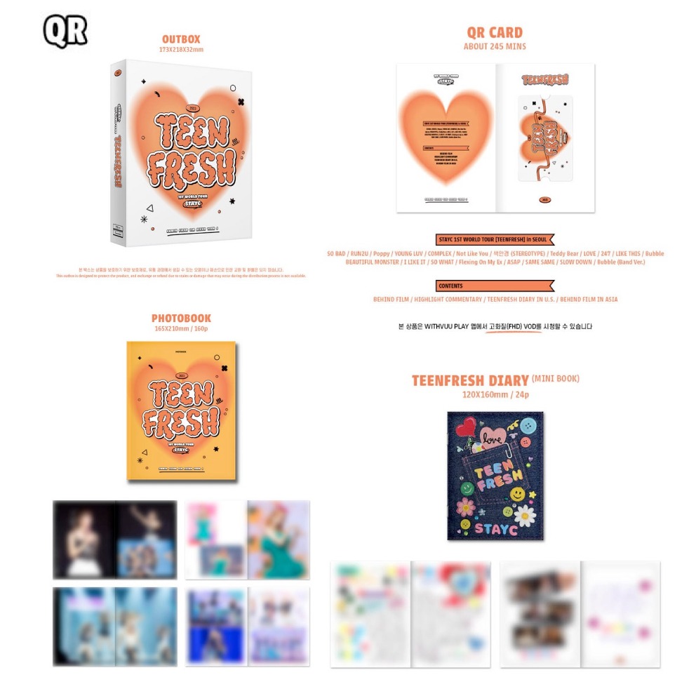 微音樂💃預購截止3.10  STAYC - 1ST WORLD TOUR [TEENFRESH] DVD QR演唱會-細節圖3