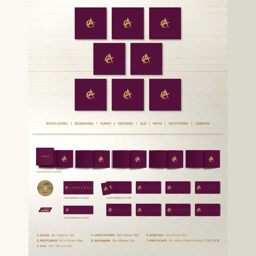 微音樂💃現貨 ATEEZ -  [GOLDEN HOUR : Part.1] 迷你十輯-細節圖5