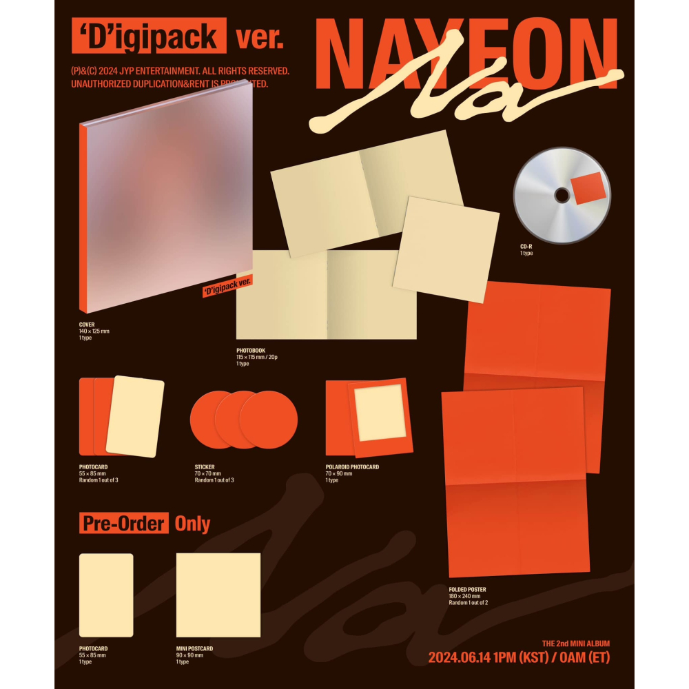 微音樂💃預購/通路特典 *DIGIPACK* 娜璉 NAYEON (TWICE) - NA  迷你二輯-細節圖2