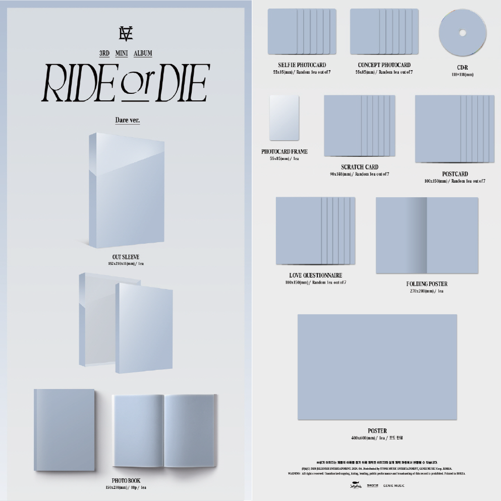 微音樂💃預購 EVNNE -RIDE or DIE（3RD MINI ALBUM）迷你三輯-細節圖2