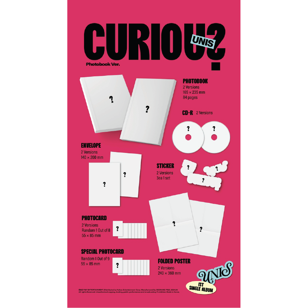 微音樂💃通路特典 UNIS - 1ST SINGLE [CURIOUS] 單曲一輯-細節圖2
