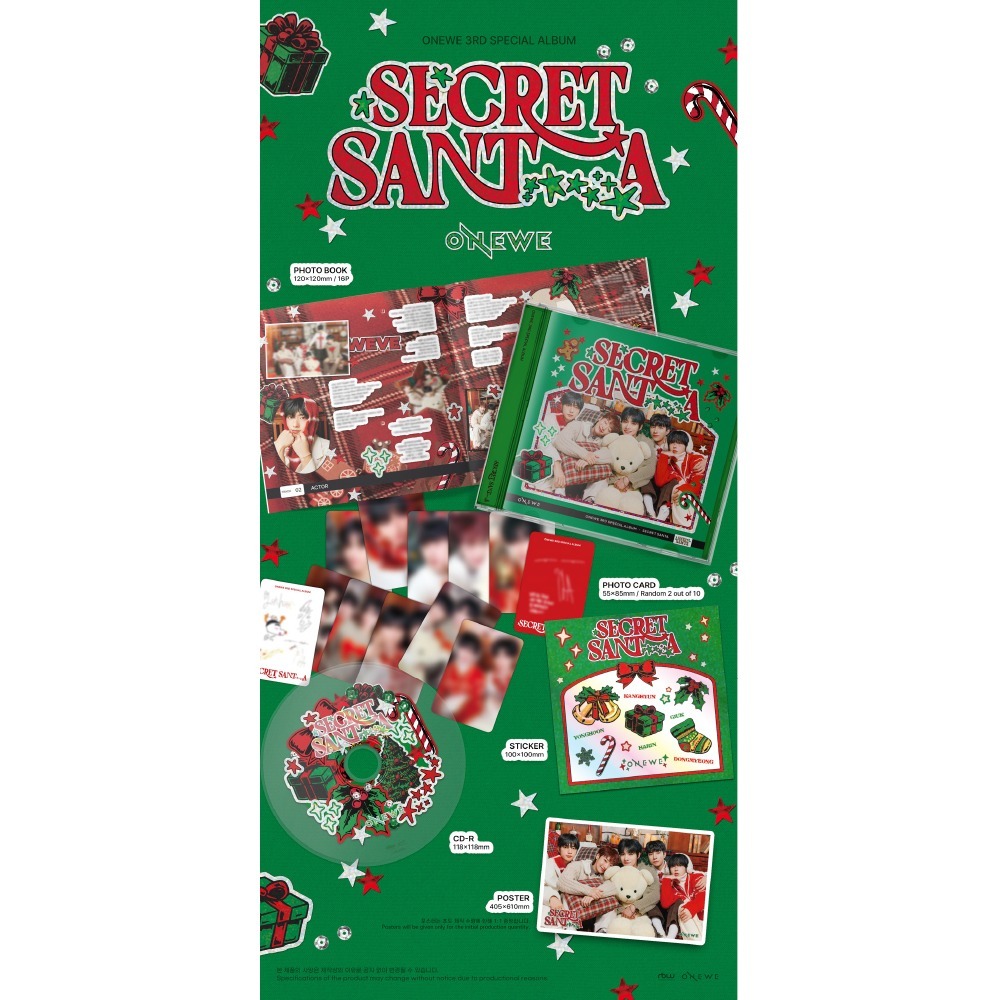 微音樂💃ONEWE - 3RD SPECIAL ALBUM [SECRET SANTA]-細節圖2