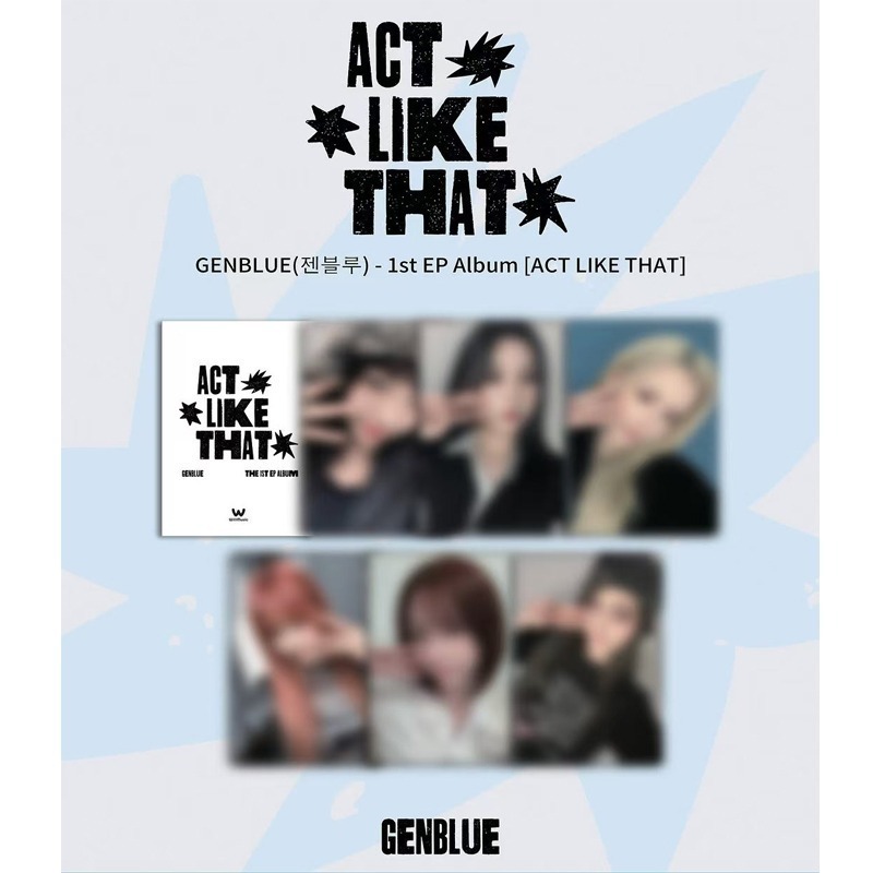 微音樂💃預購/微樂客通路特典 GENBLUE 幻藍小熊 - 1ST EP ALBUM [ACT LIKE THAT]-細節圖2
