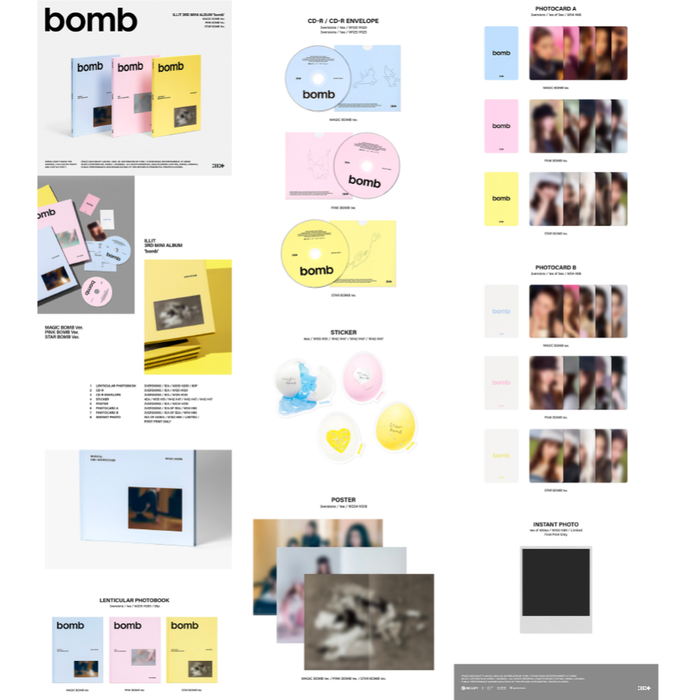 微樂客💃預購/通路特典 ILLIT - 3RD MINI ALBUM [BOMB] 迷你三輯-細節圖3