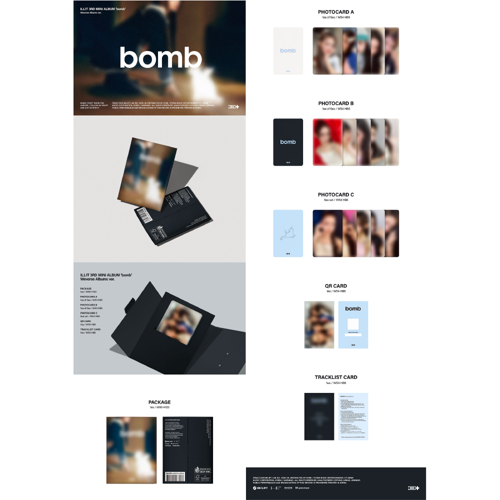 微樂客💃預購/通路特典 ILLIT - 3RD MINI ALBUM [BOMB] 迷你三輯-細節圖4