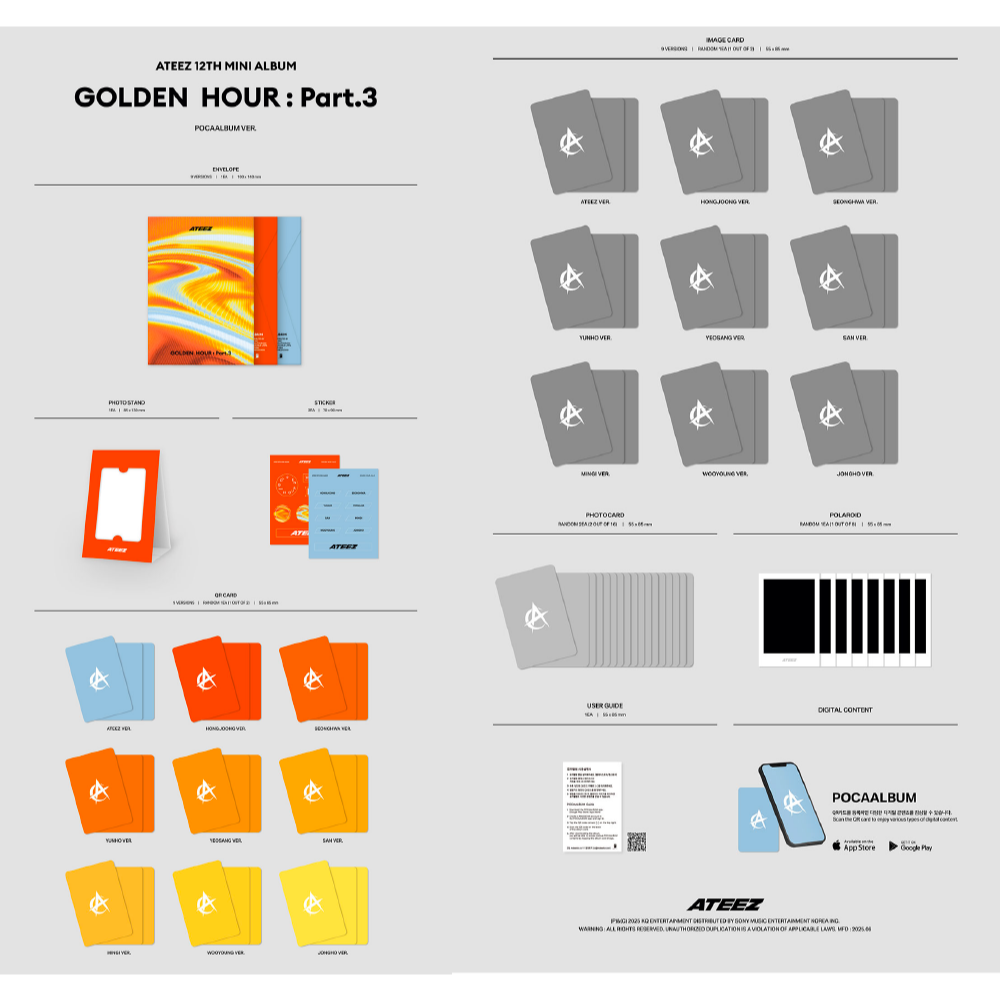 微樂客💃部分有貨  ATEEZ [GOLDEN HOUR : PART.3]-細節圖2