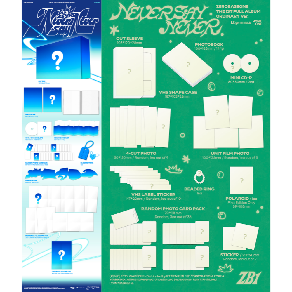 微樂客💃預購/通路特典 ZEROBASEONE - [NEVER SAY NEVER] 正規一輯-細節圖2