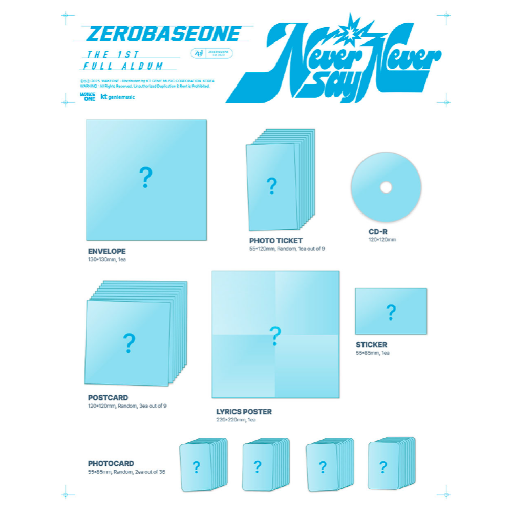 微樂客💃預購/通路特典 ZEROBASEONE - [NEVER SAY NEVER] 正規一輯-細節圖4