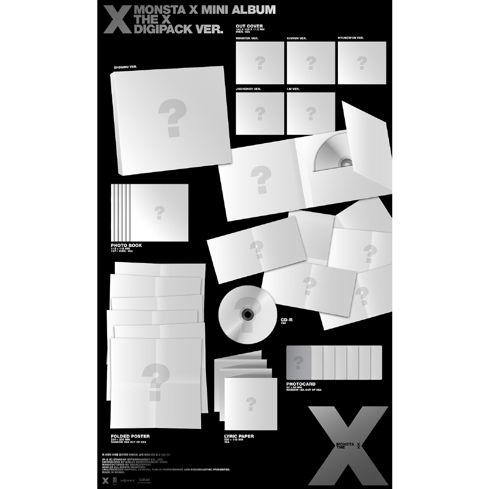 微樂客💃預購 MONSTA X - 13TH MINI ALBUM [THE X] 迷你十三輯-細節圖4