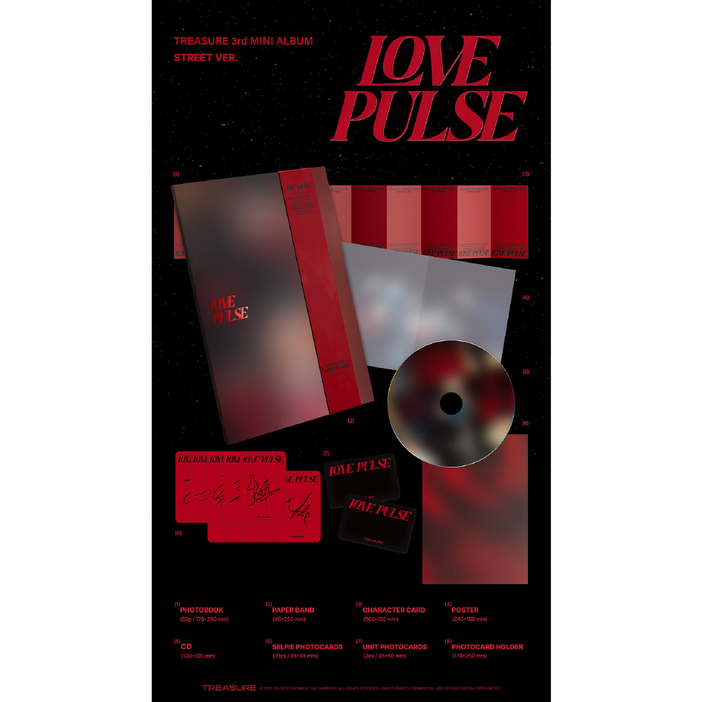 微樂客💃預購/通路特典 TREASURE - 3RD MINI ALBUM [LOVE PULSE] 迷你三輯-細節圖3