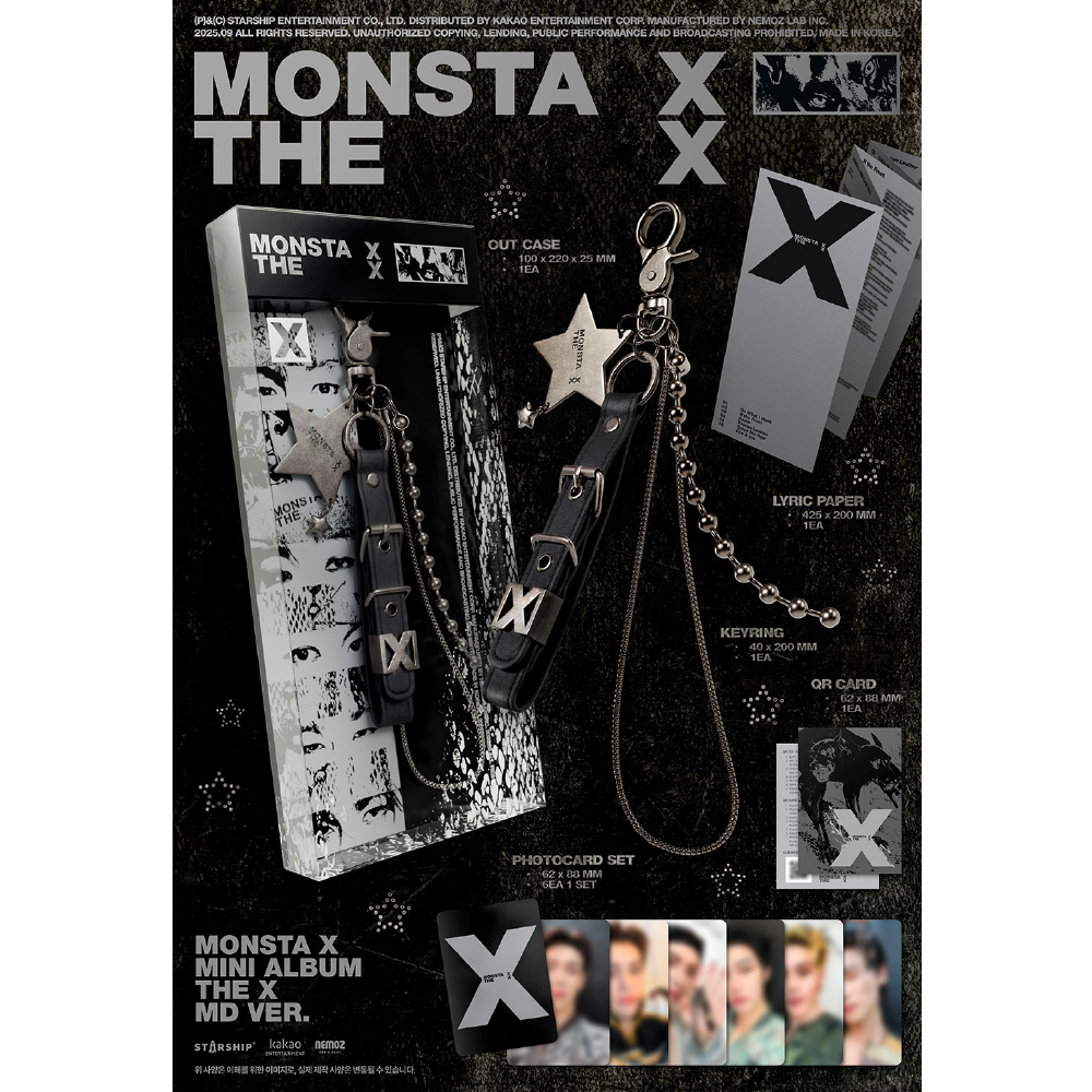 微樂客💃*MD限量版* MONSTA X - 13TH MINI ALBUM [THE X] 迷你十三輯-細節圖2