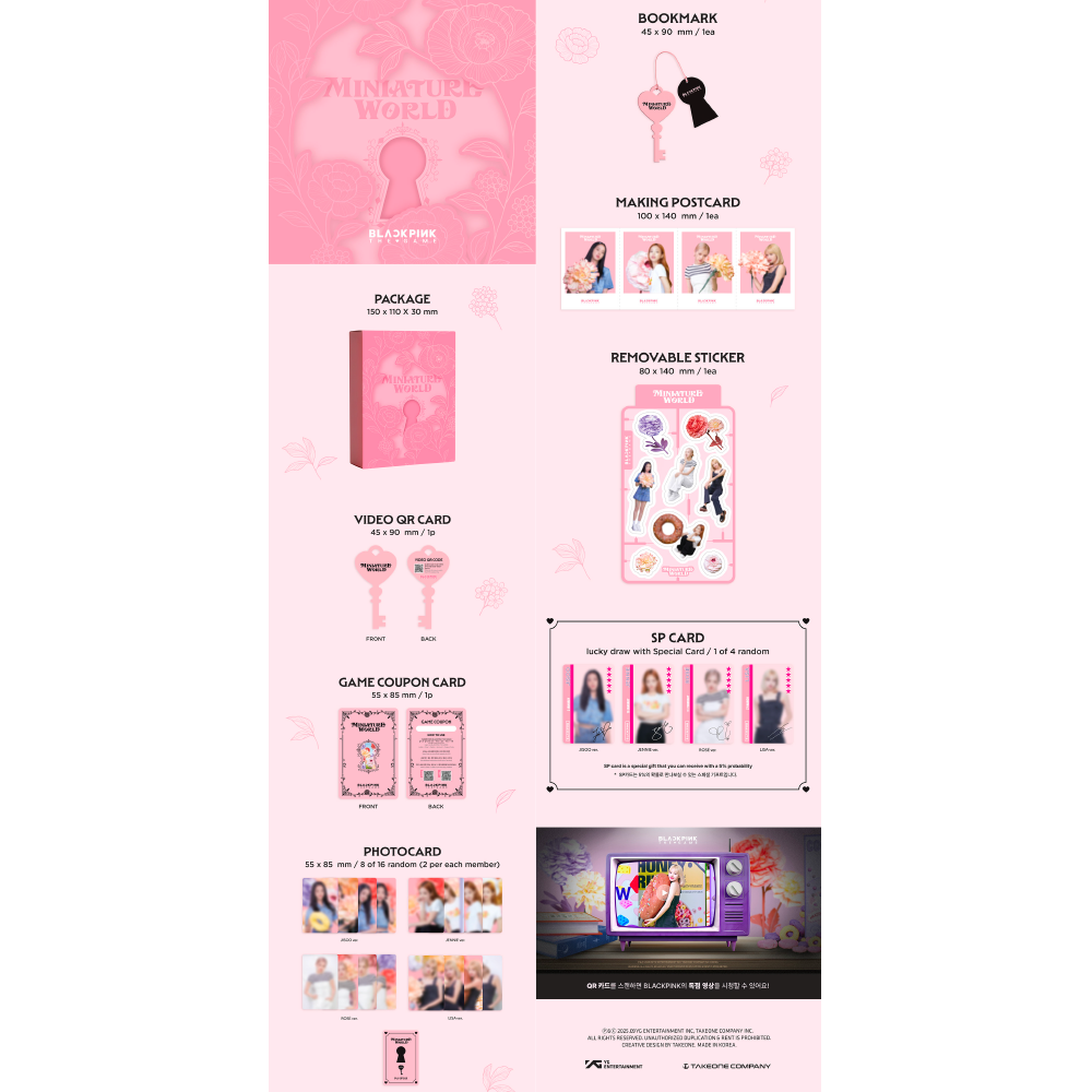微樂客💃預購 BLACKPINK - THE GAME COUPON CARD [MINIATURE WORLD]-細節圖2